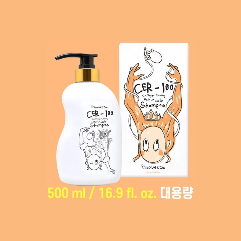 Elizavecca - Cer-100 Collagen Coating Hair Muscle Shampoo 500mL - Imagen 4